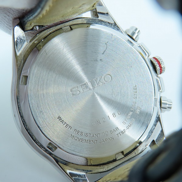 実際に弊社で買取させて頂いたSEIKO/セイコー クロノグラフ クォーツ アナログ腕時計 7192-0MF0【動作未確認】の画像 3枚目