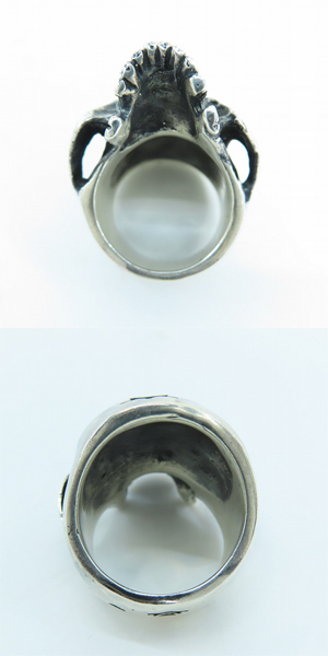 実際に弊社で買取させて頂いた【ギャラ付】Gabor/ガボール ガボラトリー LARGE SKULL RING ｗ/OUT JAW ラージスカル リング ｗ/アウトジョー【現行】19-21号の画像 5枚目