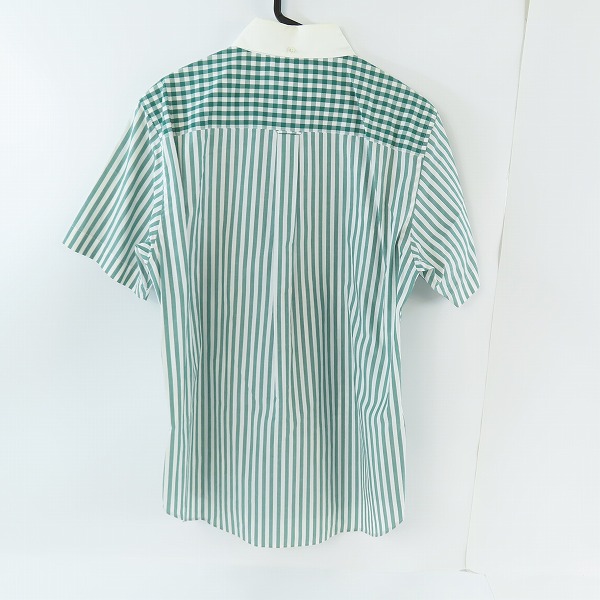 実際に弊社で買取させて頂いたGANRYU COMME des GARCONS/ガンリュウ コムデギャルソン 柄切替半袖シャツ AD2016/ES-B021/Sの画像 1枚目