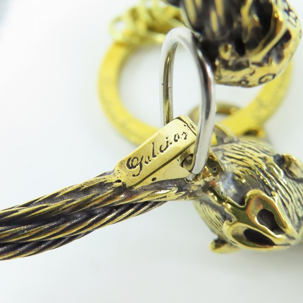 実際に弊社で買取させて頂いた(4)Gangsterville×galcia/ギャングスタービル×ガルシア キーホルダー DEVIL/デビル ブラス 真鍮 キーフック 15cmの画像 5枚目
