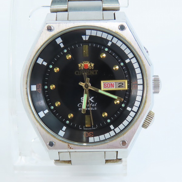 実際に弊社で買取させて頂いたORIENT/オリエント SK クリスタル デイデイト 自動巻き 腕時計 EMAL-CO