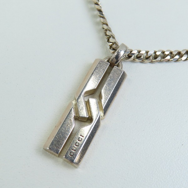 実際に弊社で買取させて頂いたGUCCI/グッチ ノット プレート ネックレス チェーン AG925