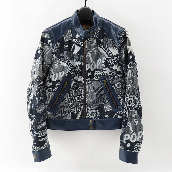 実際に弊社で買取させて頂いたHYSTERIC GLAMOUR/ヒステリックグラマー WICKED WAYSジャカード デニム シングルジャケット 01181AB07 S