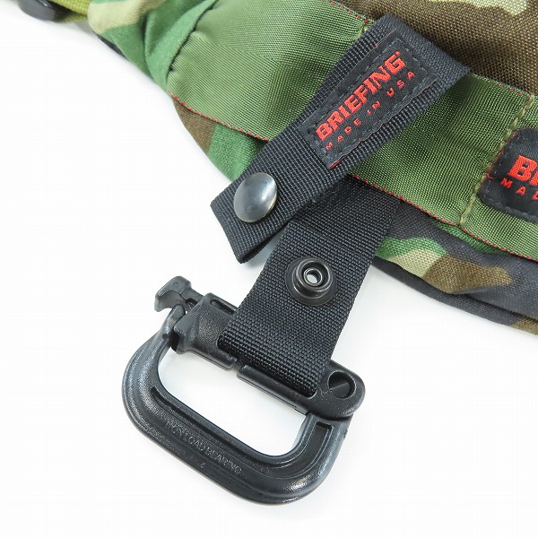 実際に弊社で買取させて頂いたBRIEFING/ブリーフィング FLIGHT LIGHT MINI POD BUCKET WOODLAND CAMO ボディバッグ ウエストバッグの画像 6枚目