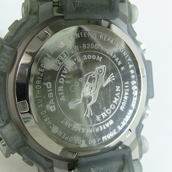 実際に弊社で買取させて頂いたG-SHOCK/Gショック FROGMAN/フロッグマン MEN IN SMOKE/メンインスモーク DW-8200MS-8T【動作未確認】 の画像 3枚目