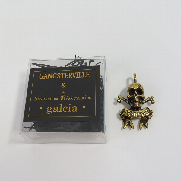 実際に弊社で買取させて頂いた（2）GANGSTERVILLE×Galcia/ギャングスタービル×ガルシア SKULL/スカル ブラス/真鍮 ペンダントトップの画像 5枚目