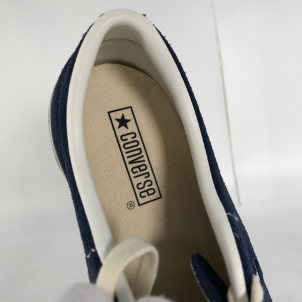 実際に弊社で買取させて頂いた【未使用】CONVERSE/コンバース  ONE STAR OX SUEDE NAVY ワンスター スエード ネイビー ホワイト/9の画像 4枚目