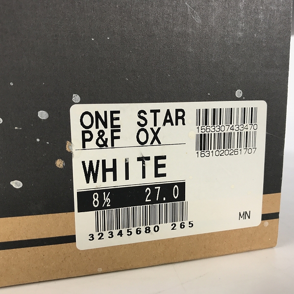 実際に弊社で買取させて頂いたCONVERSE/コンバース ハロウィン限定モデル ONE STAR P&F OX/ワンスター レザースニーカー/8.5の画像 9枚目