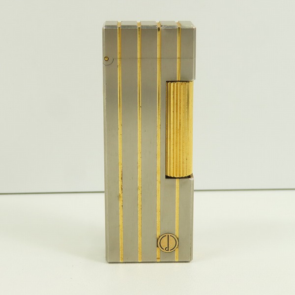 実際に弊社で買取させて頂いたdunhill/ダンヒル サイドローラー ガスライター ストライプ シルバー×ゴールド