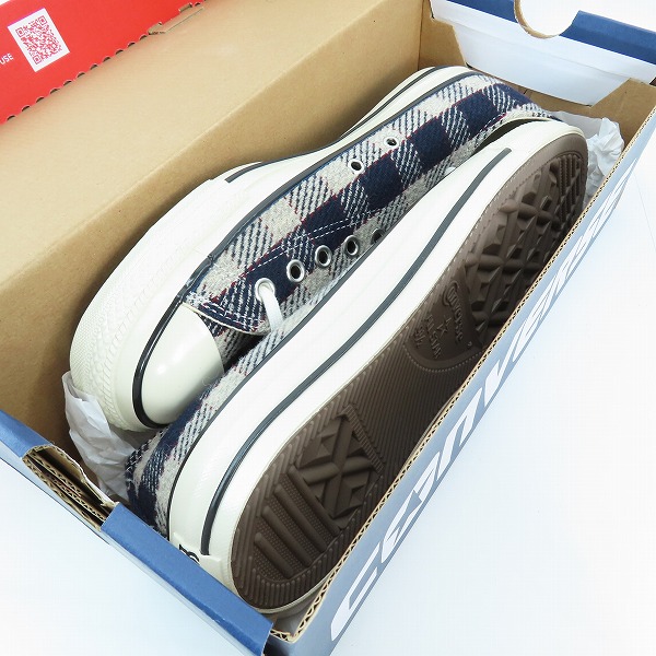 実際に弊社で買取させて頂いたCONVERSE/コンバース AS US WOOL PLAID OX オールスター ウール プレイド 1SD743 28の画像 6枚目