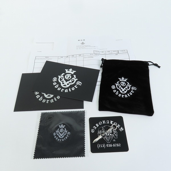 実際に弊社で買取させて頂いた【ギャラ付き】GABORATORY/ガボラトリー/ガボール クォーター ダガーウィズスカルペンダント P-63の画像 8枚目