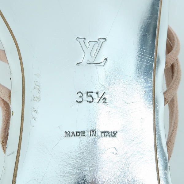 実際に弊社で買取させて頂いたLOUIS VUITTON/ルイヴィトン ビジューフラワー トングサンダル 35.5 の画像 5枚目