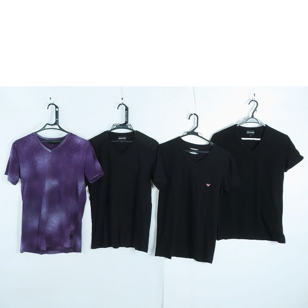 実際に弊社で買取させて頂いたEMPORIO ARMANI/エンポリオアルマーニ イーグルロゴ入り 半袖 Tシャツ 4点セット