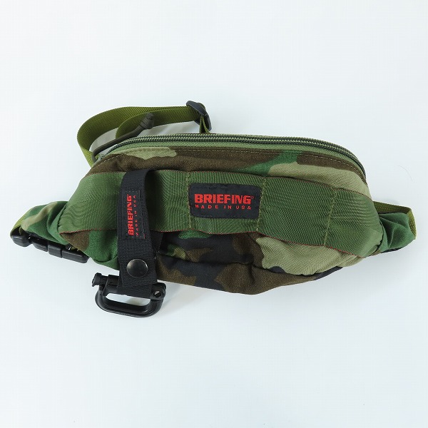 実際に弊社で買取させて頂いたBRIEFING/ブリーフィング FLIGHT LIGHT MINI POD BUCKET WOODLAND CAMO ボディバッグ ウエストバッグ