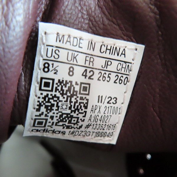 実際に弊社で買取させて頂いた【未使用】adidas/アディダス Y-3/ワイスリー SUPERSTAR/スーパースター レザースニーカーIG4027/26.5の画像 5枚目