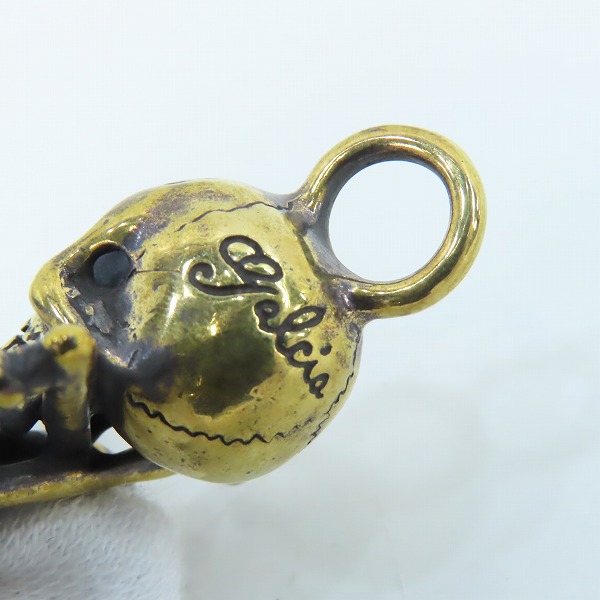 実際に弊社で買取させて頂いた(2)GANGSTERVILLE×Galcia/ギャングスタービル×ガルシア SKULL/スカル ブラス/真鍮 ペンダントトップの画像 5枚目