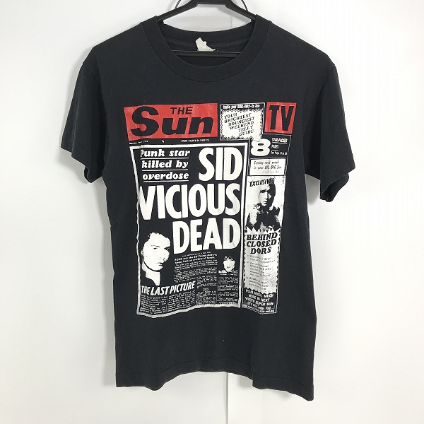 実際に弊社で買取させて頂いたsid vicious/シドヴィシャス SCREEN STARSタグ/ヴィンテージ/dead the sun Tシャツ 