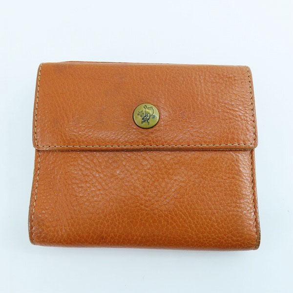 実際に弊社で買取させて頂いたIL BISONTE/イルビゾンテ レザー 2つ折り ショート ウォレット/財布の画像 1枚目