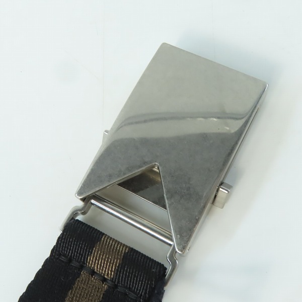 実際に弊社で買取させて頂いた【未使用】BOTTEGA VENETA/ボッテガヴェネタ リボンストラップ ボーダー ライン ベルト 629663 VBWJ1 8552の画像 1枚目