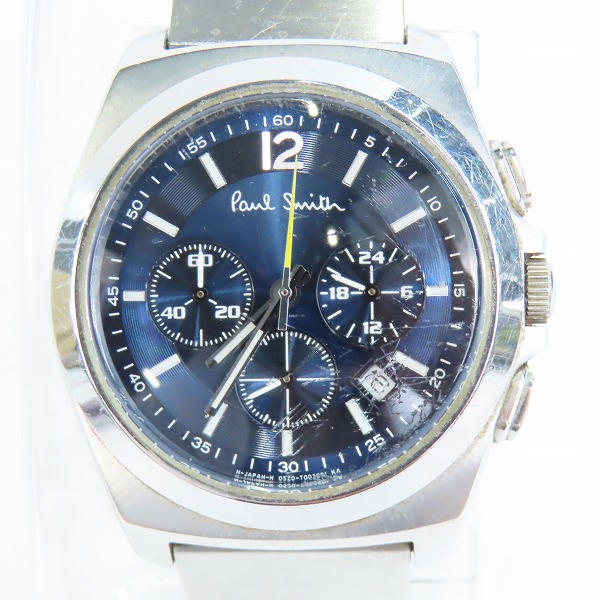 実際に弊社で買取させて頂いたPaulSmith/ポールスミス クロノグラフ クォーツ/腕時計 0520-T002161【動作未確認】