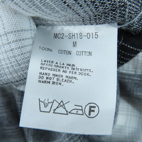 実際に弊社で買取させて頂いたmastermind JAPAN/マスターマインドジャパン タータンチェック スカル総柄 長袖シャツ MC2-SH18-015/Mの画像 3枚目