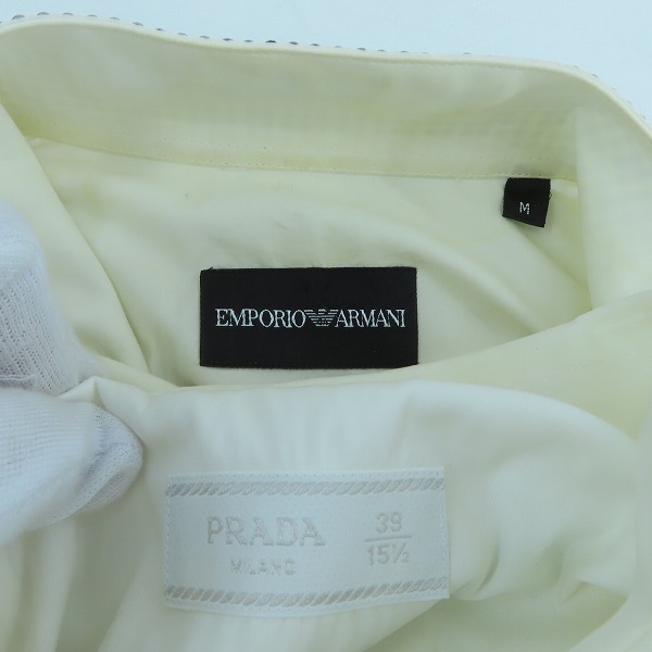 実際に弊社で買取させて頂いたPRADA/プラダ EMPORIO ARMANI/エンポリオアルマーニ ドレスシャツ 2点セットの画像 2枚目