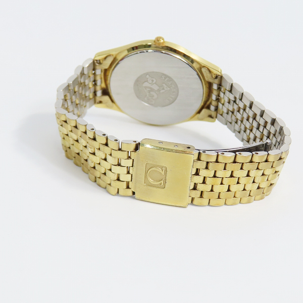 実際に弊社で買取させて頂いたOMEGA/オメガ Seamaster/シーマスター デイト 金文字盤 クォーツ 腕時計【動作未確認】の画像 2枚目