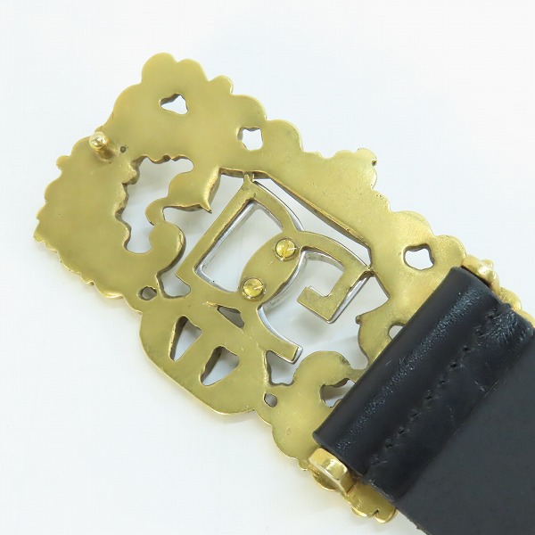 実際に弊社で買取させて頂いたDOLCE&GABBANA/ドルチェ&ガッバーナ DGバックル レザーベルト 95cmの画像 2枚目