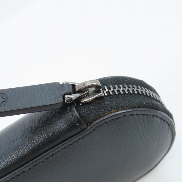 実際に弊社で買取させて頂いたMONTBLANC/モンブラン ラウンドジップ レザー ペンケース 2本用の画像 5枚目