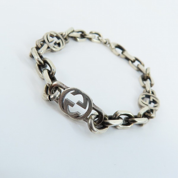 実際に弊社で買取させて頂いたGUCCI/グッチ インターロッキングG シルバー ブレスレット