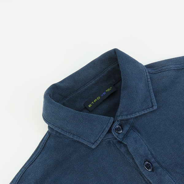 実際に弊社で買取させて頂いたETRO/エトロ 胸ロゴ刺繍 襟下ペイズリー柄半袖ポロシャツ XSの画像 5枚目