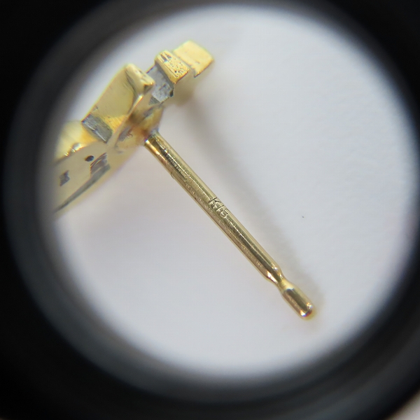 実際に弊社で買取させて頂いたGANGSTERVILLE/ギャングスタービル × galcia/ガルシア 18K トレードマークピアス ゴールドの画像 4枚目