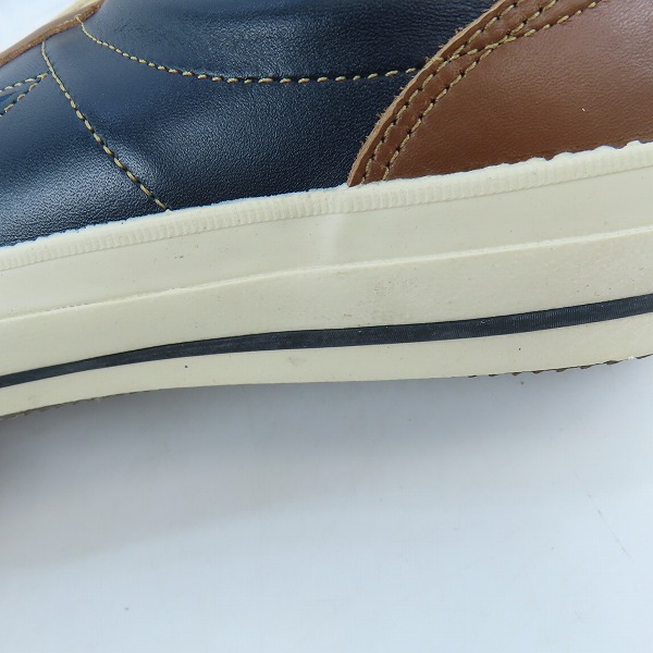 実際に弊社で買取させて頂いた【未使用】CONVERSE/コンバース ONE STAR ワンスター REFIN OX 日本製 NVY/BRW/YELLOW/9.5の画像 6枚目