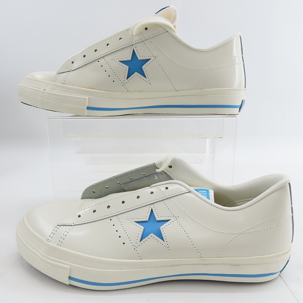 実際に弊社で買取させて頂いた【未使用】CONVERSE/コンバース ONE STAR OX WHT/L.BLU/10.5の画像 3枚目