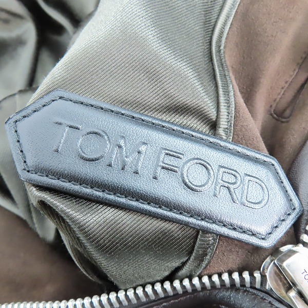 実際に弊社で買取させて頂いたTOM FORD/トムフォード LIGHT SUEDE TRACK BOMBER/ライトスエード トラックボンバー スエード ジャケット/46の画像 2枚目