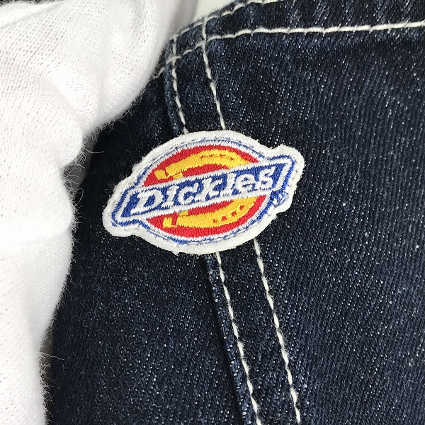 実際に弊社で買取させて頂いた【未使用】DICKIES/ディッキーズ デニム オーバーオール/サロペット ネイビー 1410-2781 /Lの画像 7枚目