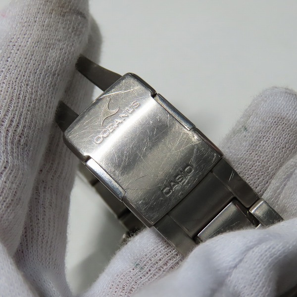 実際に弊社で買取させて頂いたCASIO/カシオ OCEANUS/オシアナス タフソーラー クロノグラフ 腕時計 OCW-600の画像 5枚目