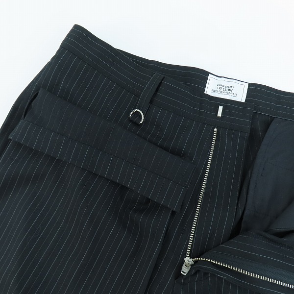 実際に弊社で買取させて頂いたTHE CRIMIE/クライミー STRIPE PANTS ストライプパンツ ブラック Lの画像 2枚目