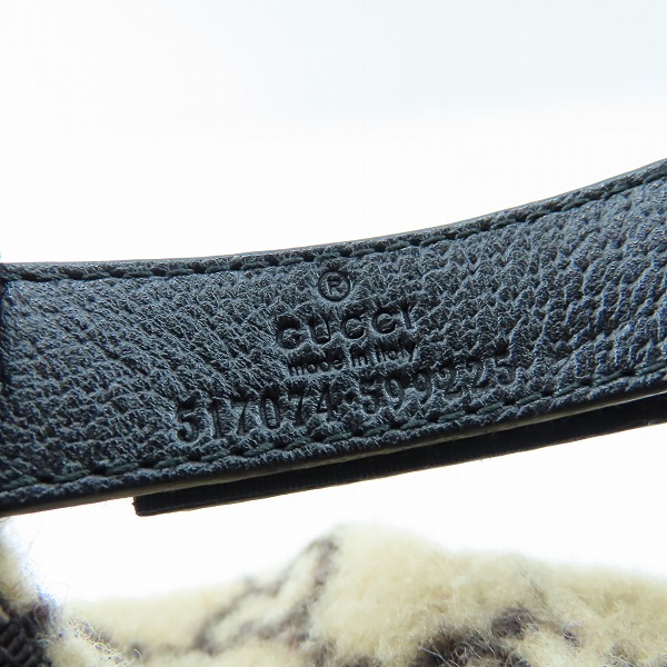 実際に弊社で買取させて頂いたGUCCI/グッチ GGロゴ ウールキャップ/帽子 517074 599225の画像 8枚目