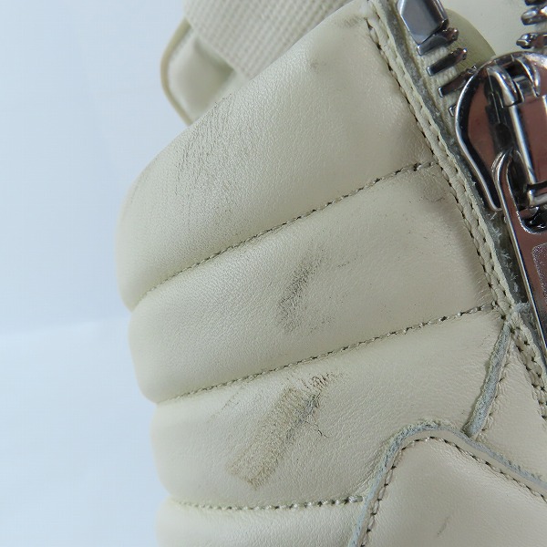 実際に弊社で買取させて頂いたRick Owens/リックオウエンス GEOBASKET/ジオバスケット サイドジップスニーカー/42の画像 9枚目