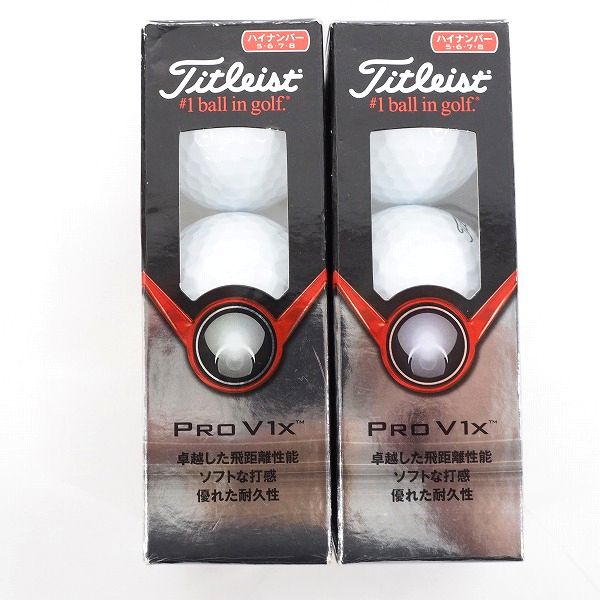 実際に弊社で買取させて頂いた【未使用】Titleist/タイトリスト PRO V1x ゴルフボール ホワイト 2スリーブ 