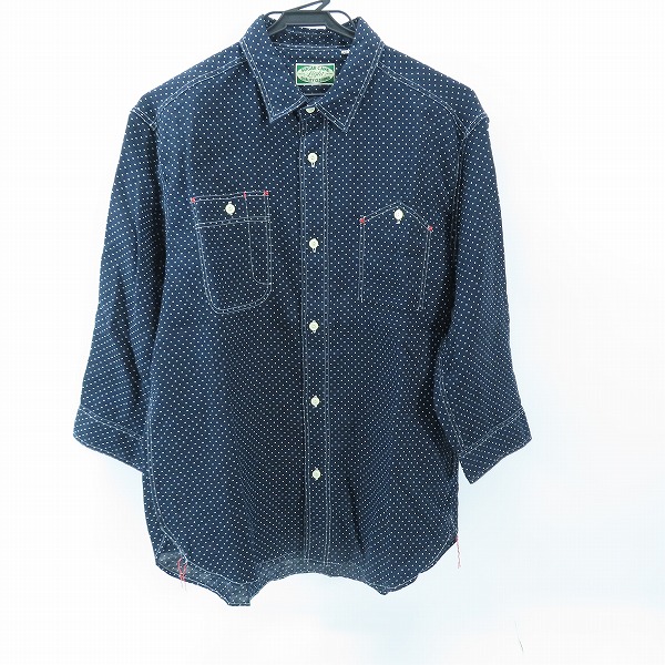実際に弊社で買取させて頂いたSUGAR CANE/シュガーケーン ドット 七分 シャツ SC35784 M