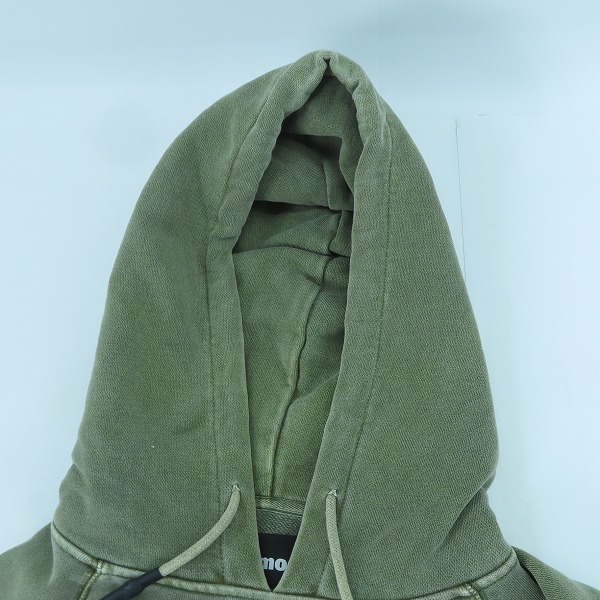 実際に弊社で買取させて頂いたATMOS/アトモス OVERDYED SWEAT HOODIE GREEN パーカー MAT21-A037/Mの画像 6枚目