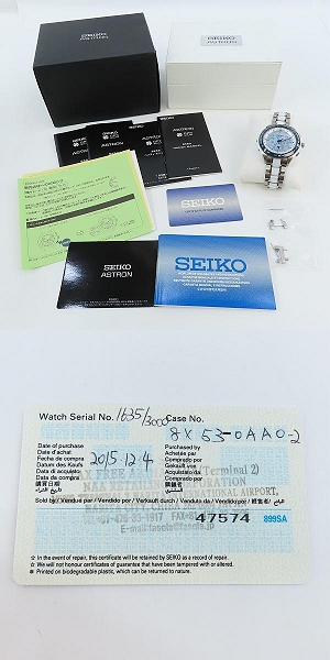 実際に弊社で買取させて頂いたSEIKO/セイコー ASTRON アストロン LIMITED EDITION GPS SOLAR ソーラー 腕時計 8X53-0AA0-2/SBXB039の画像 9枚目