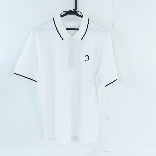 実際に弊社で買取させて頂いた【未使用】COACH/コーチ シグネチャー ロゴラバーワッペン 半袖ポロシャツ C9513/M