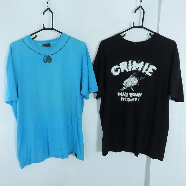 実際に弊社で買取させて頂いたTHE CRIMIE/クライミー 半袖Tシャツ ブルー/ブラック/2点セット