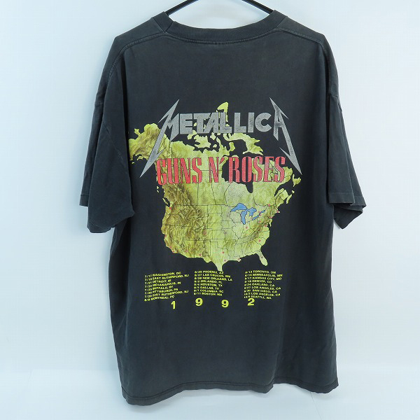 実際に弊社で買取させて頂いたMETALLICA/メタリカ GUNS'N ROSES/ガンズアンドローゼズ 1992年 ツアー ヴィンテージ バンドTシャツ/バンT/XLの画像 1枚目