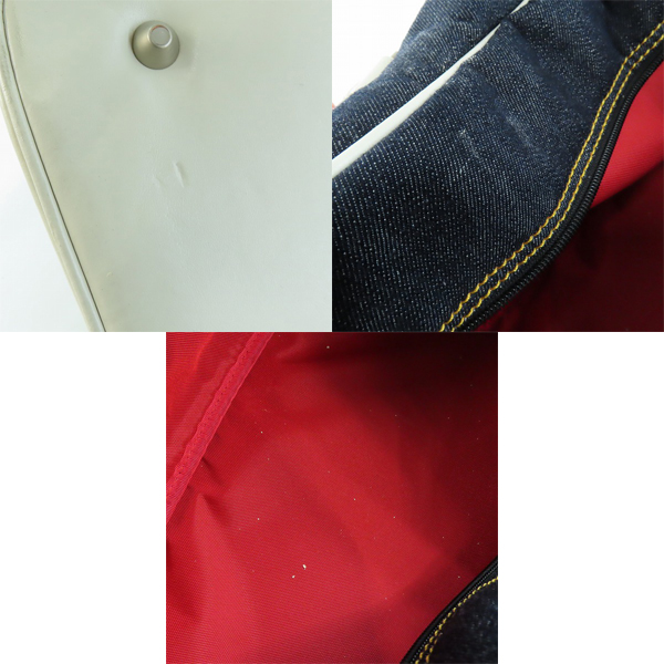 実際に弊社で買取させて頂いた【難有り】EVISU/エヴィス デニム生地カモメ トート/ボストンバッグの画像 9枚目