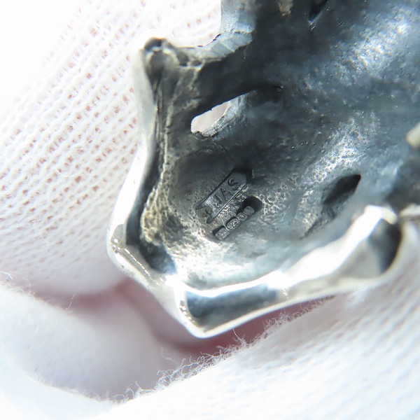 実際に弊社で買取させて頂いたCRAZY PIG/クレイジーピッグ HOT ROD SKULL PENDANT/ホットロッドスカルペンダント シルバーチェーン付きの画像 5枚目