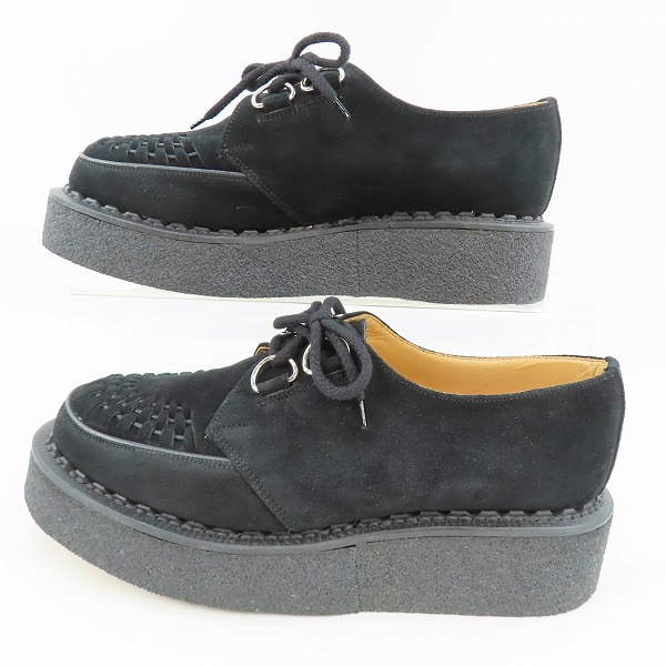 実際に弊社で買取させて頂いたGEORGE COX/ジョージコックス イングランド製 GIBSON/ギブソン ラバーソール シューズ ブラックスエード 3588 8の画像 3枚目
